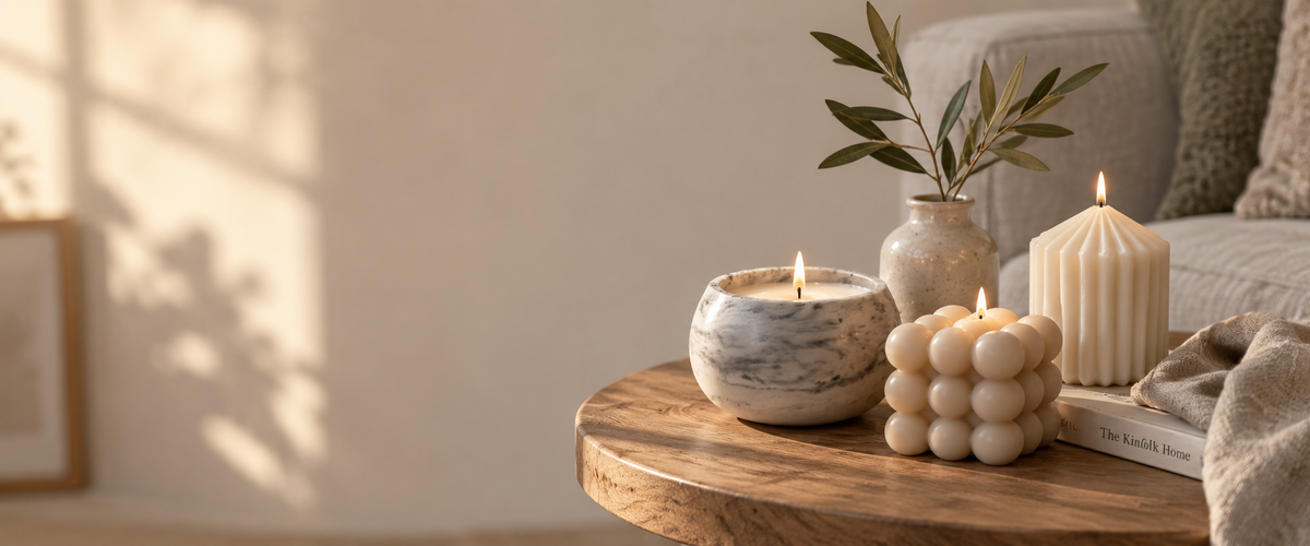 Ambiente sereno con velas artesanales de SOLARIA ORIGEN